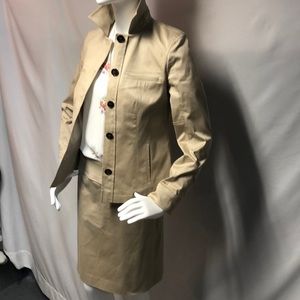 RENÉ LEZARD CAMEL STRETCH KHAKI SUIT S NWOT